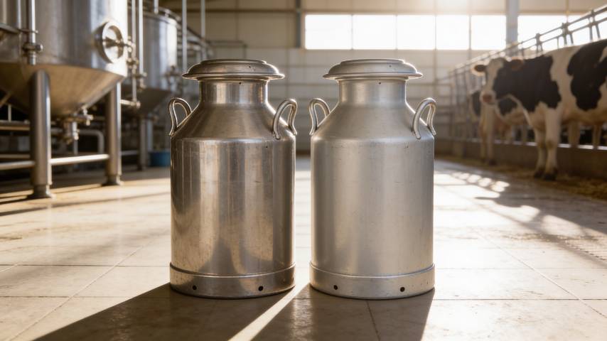 Comparación de Soluciones para el Almacenamiento de Leche: Latas de Acero Inoxidable vs. Latas de Aluminio
