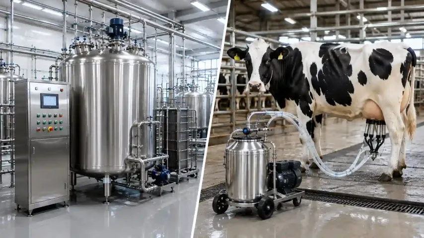 Máquina Pasteurizadora de Leche vs Máquina de Ordeño Lácteo: Conozca la Diferencia